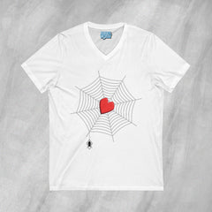 Heart of the Web - Short Sleeve V-Neck T-Shirt