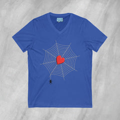 Heart of the Web - Short Sleeve V-Neck T-Shirt