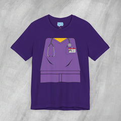 Mini-Bodz Scrubs (Purple) - Short Sleeve Crewneck T-Shirt