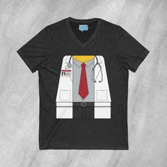 Mini-Bodz Doctor (Shirt & Tie) - Short Sleeve V-Neck T-Shirt