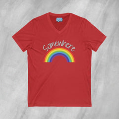 Somewhere Over the Rainbow - Short Sleeve V-Neck T-Shirt