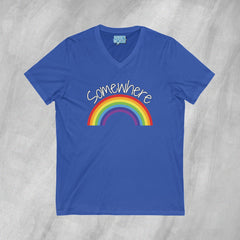 Somewhere Over the Rainbow - Short Sleeve V-Neck T-Shirt