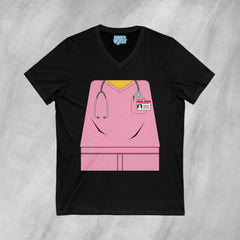 Mini-Bodz Scrubs (Pink) - Short Sleeve V-Neck T-Shirt