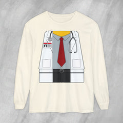 Mini-Bodz Doctor (Shirt & Tie) - Long Sleeve Crewneck T-Shirt