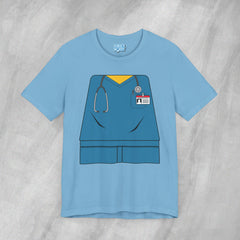 Mini-Bodz Scrubs (Blue) - Short Sleeve Crewneck T-Shirt