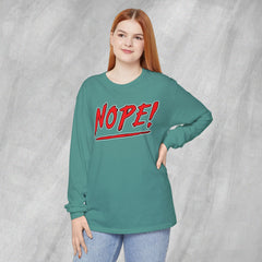 NOPE! - Long Sleeve Crewneck T-Shirt