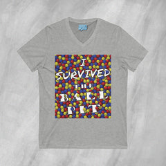 I Survived the Ball Pit - Short Sleeve V-Neck T-Shirt