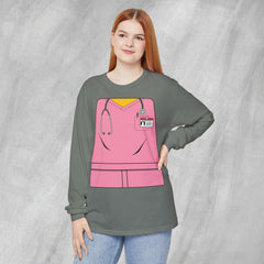 Mini-Bodz Scrubs (Pink) - Long Sleeve Crewneck T-Shirt