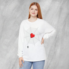 Heart of the Web - Long Sleeve Crewneck T-Shirt