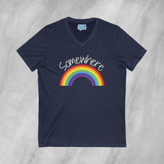 Somewhere Over the Rainbow - Short Sleeve V-Neck T-Shirt