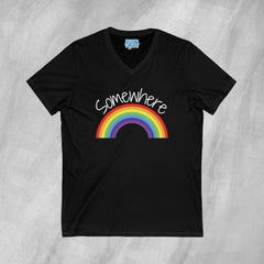 Somewhere Over the Rainbow - Short Sleeve V-Neck T-Shirt
