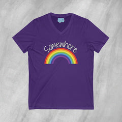 Somewhere Over the Rainbow - Short Sleeve V-Neck T-Shirt