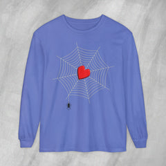 Heart of the Web - Long Sleeve Crewneck T-Shirt