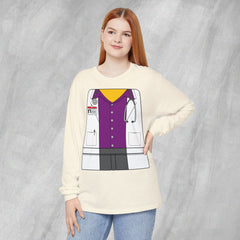 Mini-Bodz Doctor (Button-Up Shirt) - Long Sleeve Crewneck T-Shirt