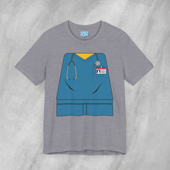 Mini-Bodz Scrubs (Blue) - Short Sleeve Crewneck T-Shirt