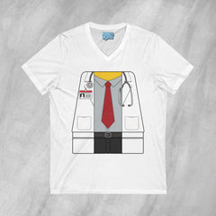 Mini-Bodz Doctor (Shirt & Tie) - Short Sleeve V-Neck T-Shirt