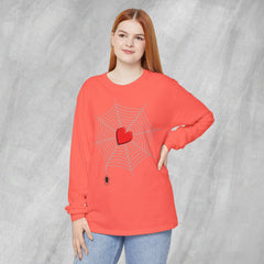Heart of the Web - Long Sleeve Crewneck T-Shirt