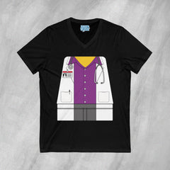 Mini-Bodz Doctor (Button-Up Shirt) - Short Sleeve V-Neck T-Shirt