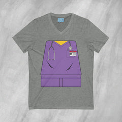 Mini-Bodz Scrubs (Purple) - Short Sleeve V-Neck T-Shirt