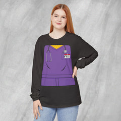 Mini-Bodz Scrubs (Purple) - Long Sleeve Crewneck T-Shirt