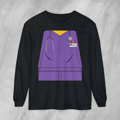 Mini-Bodz Scrubs (Purple) - Long Sleeve Crewneck T-Shirt