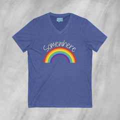 Somewhere Over the Rainbow - Short Sleeve V-Neck T-Shirt