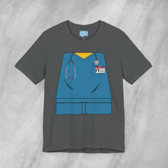 Mini-Bodz Scrubs (Blue) - Short Sleeve Crewneck T-Shirt