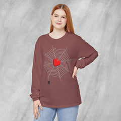 Heart of the Web - Long Sleeve Crewneck T-Shirt