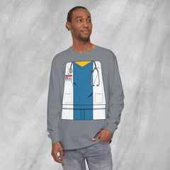 Mini-Bodz Doctor (Blue Scrubs) - Long Sleeve Crewneck T-Shirt