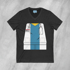 Mini-Bodz Doctor (Blue Scrubs) - Short Sleeve V-Neck T-Shirt