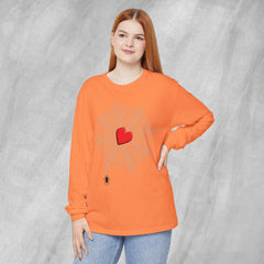 Heart of the Web - Long Sleeve Crewneck T-Shirt