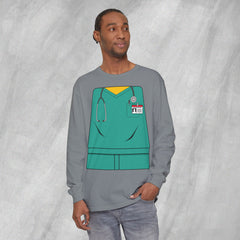 Mini-Bodz Scrubs (Green) - Long Sleeve Crewneck T-Shirt
