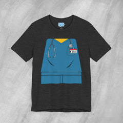 Mini-Bodz Scrubs (Blue) - Short Sleeve Crewneck T-Shirt