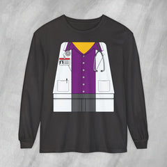 Mini-Bodz Doctor (Button-Up Shirt) - Long Sleeve Crewneck T-Shirt