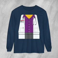 Mini-Bodz Doctor (Button-Up Shirt) - Long Sleeve Crewneck T-Shirt