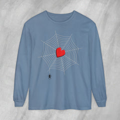 Heart of the Web - Long Sleeve Crewneck T-Shirt