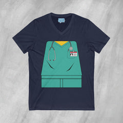 Mini-Bodz Scrubs (Green) - Short Sleeve V-Neck T-Shirt