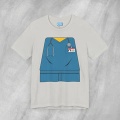 Mini-Bodz Scrubs (Blue) - Short Sleeve Crewneck T-Shirt