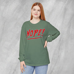 NOPE! - Long Sleeve Crewneck T-Shirt