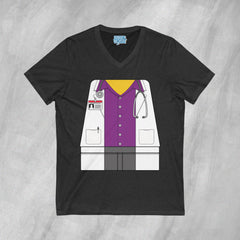 Mini-Bodz Doctor (Button-Up Shirt) - Short Sleeve V-Neck T-Shirt