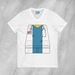 Mini-Bodz Doctor (Blue Scrubs) - Short Sleeve V-Neck T-Shirt