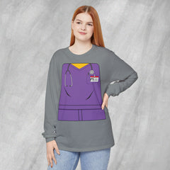 Mini-Bodz Scrubs (Purple) - Long Sleeve Crewneck T-Shirt