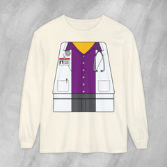 Mini-Bodz Doctor (Button-Up Shirt) - Long Sleeve Crewneck T-Shirt