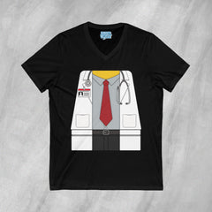 Mini-Bodz Doctor (Shirt & Tie) - Short Sleeve V-Neck T-Shirt