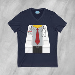 Mini-Bodz Doctor (Shirt & Tie) - Short Sleeve V-Neck T-Shirt