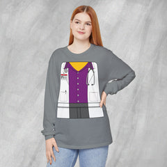 Mini-Bodz Doctor (Button-Up Shirt) - Long Sleeve Crewneck T-Shirt